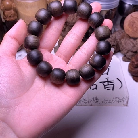 檀香木手串/手链檀香阴沉15/16横纹虎皮满纹