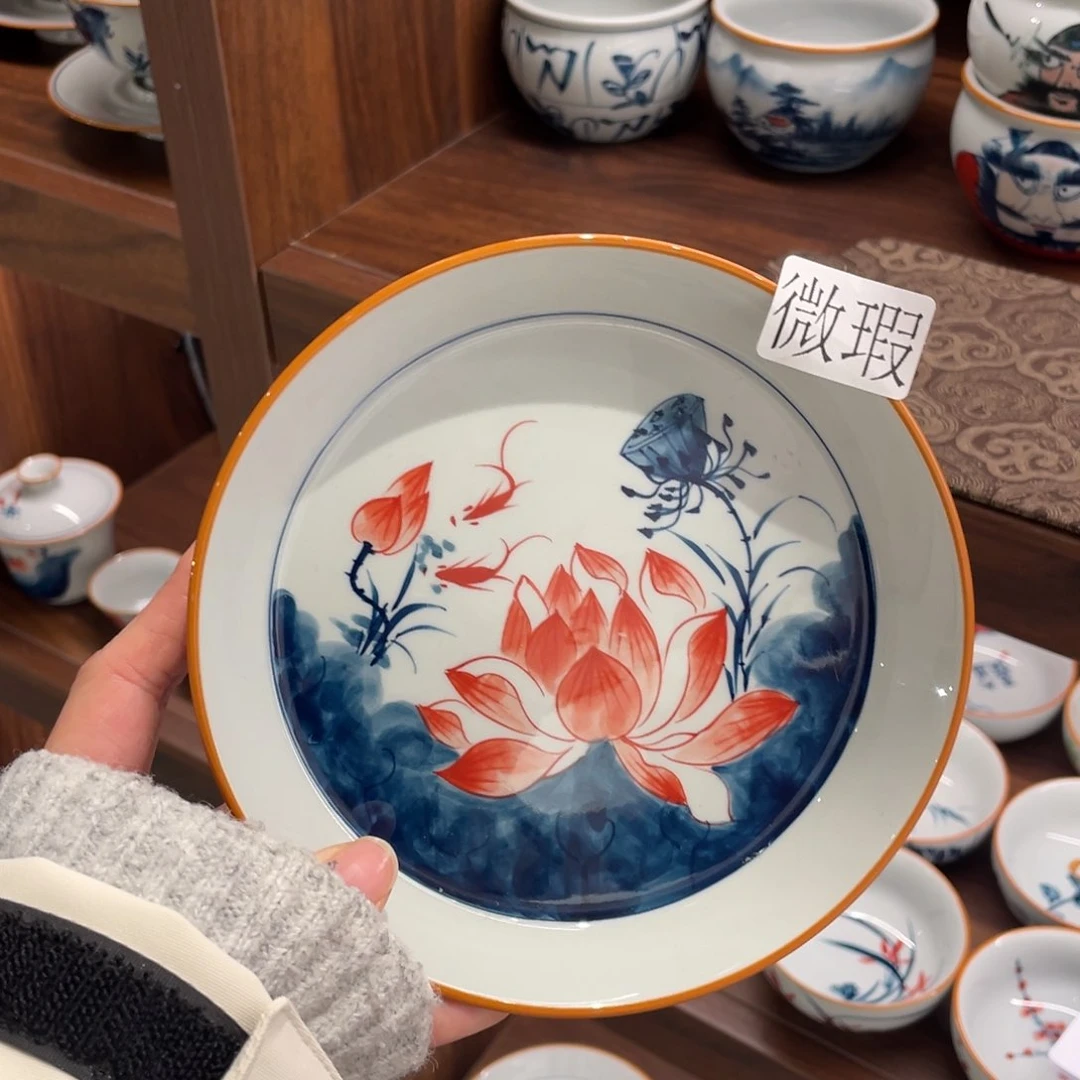 有瑕釉下彩纯手绘