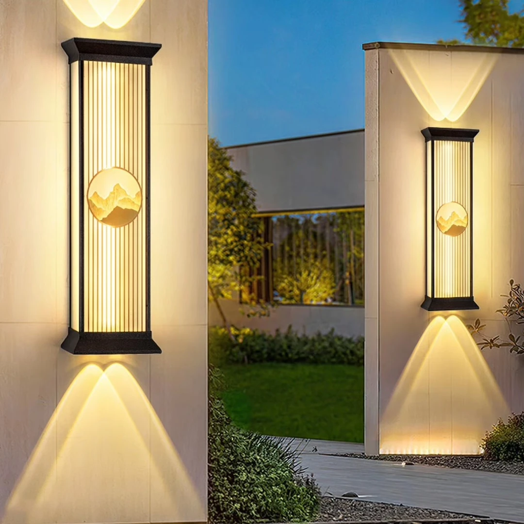 户外简约射灯现代防水庭院接电壁灯别墅外墙大门室外景观壁灯