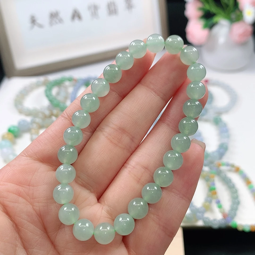 翡翠未镶嵌手链手链7.2mm