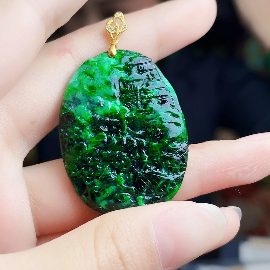 颈饰银S925镶嵌翡翠多样性