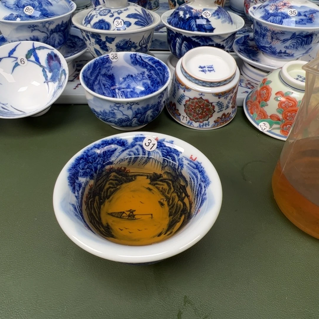 陶瓷景德镇纯手工纯手绘茶具木木31