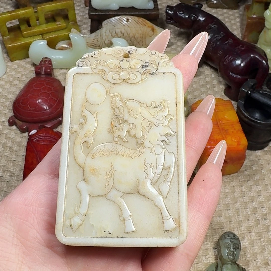 白玉菩提吊坠萧*挂件