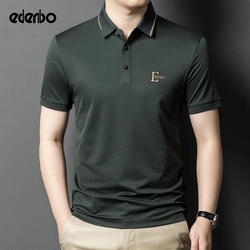 【商场同款】爱登堡男士短袖polo衫2025新款夏季高级感翻领半袖T恤