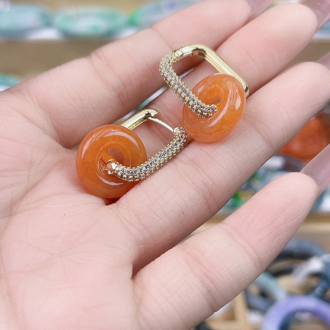 翡翠未镶嵌手链耳坠