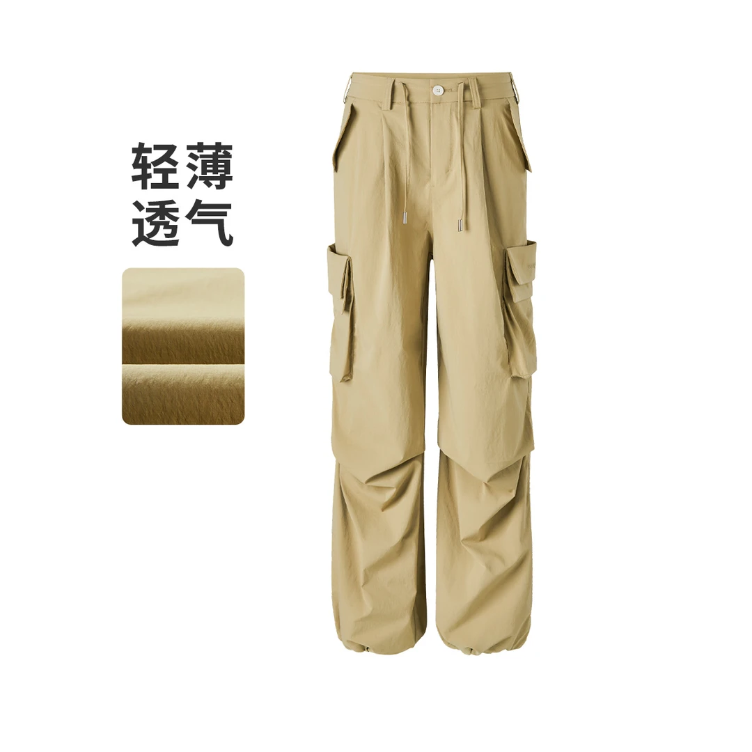 navigare意大利小帆船凉感伞兵裤轻薄透气裤子女士多口袋工装裤