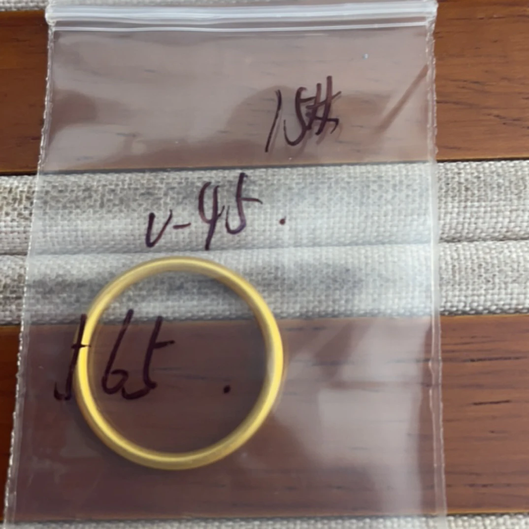 克重0.45 15号 古法素圈戒指 足金999