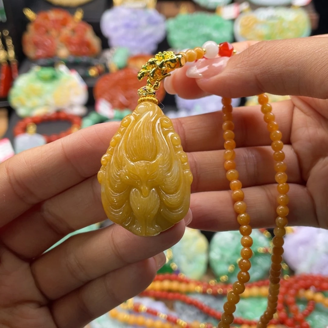 翡翠未镶嵌颈饰代编织