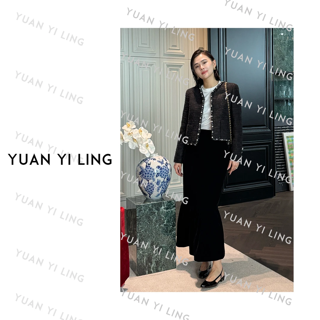 袁艺灵【香系珍珠】25秋冬羊毛经典小香风拼接设计感显瘦外套