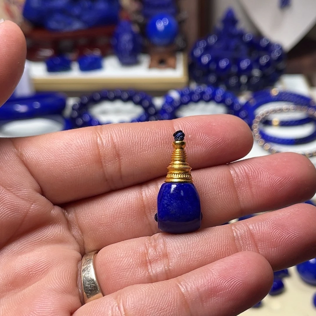 小***臭青金石银S925镀金镶嵌精品佛珠108颗7.5mm