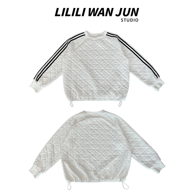 婉君 韩系秋冬菱格洋气夹棉休闲时尚连帽外套LWJ24D4T2405