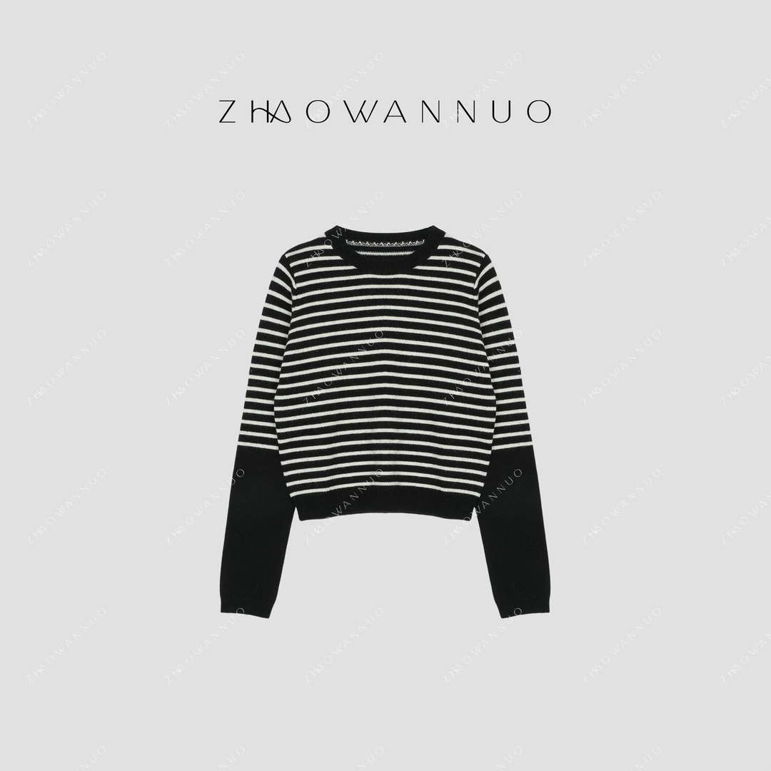 ZHAO WANNUO 丨 Khai*e经典条纹羊毛上衣NC0293