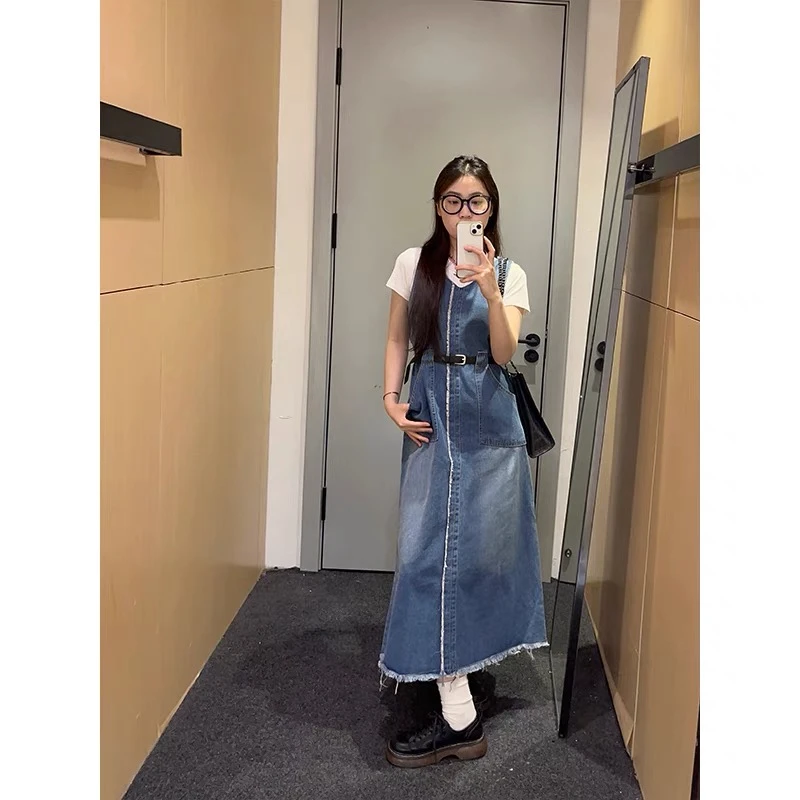 3j31-3179显瘦牛仔背带裙子辣妹吊带裙连衣裙女