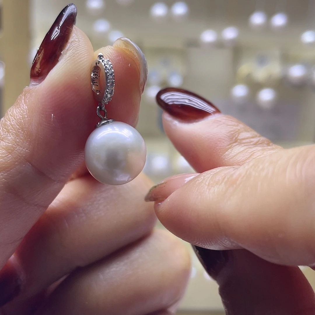 银S925镶嵌颈饰淡水珍珠