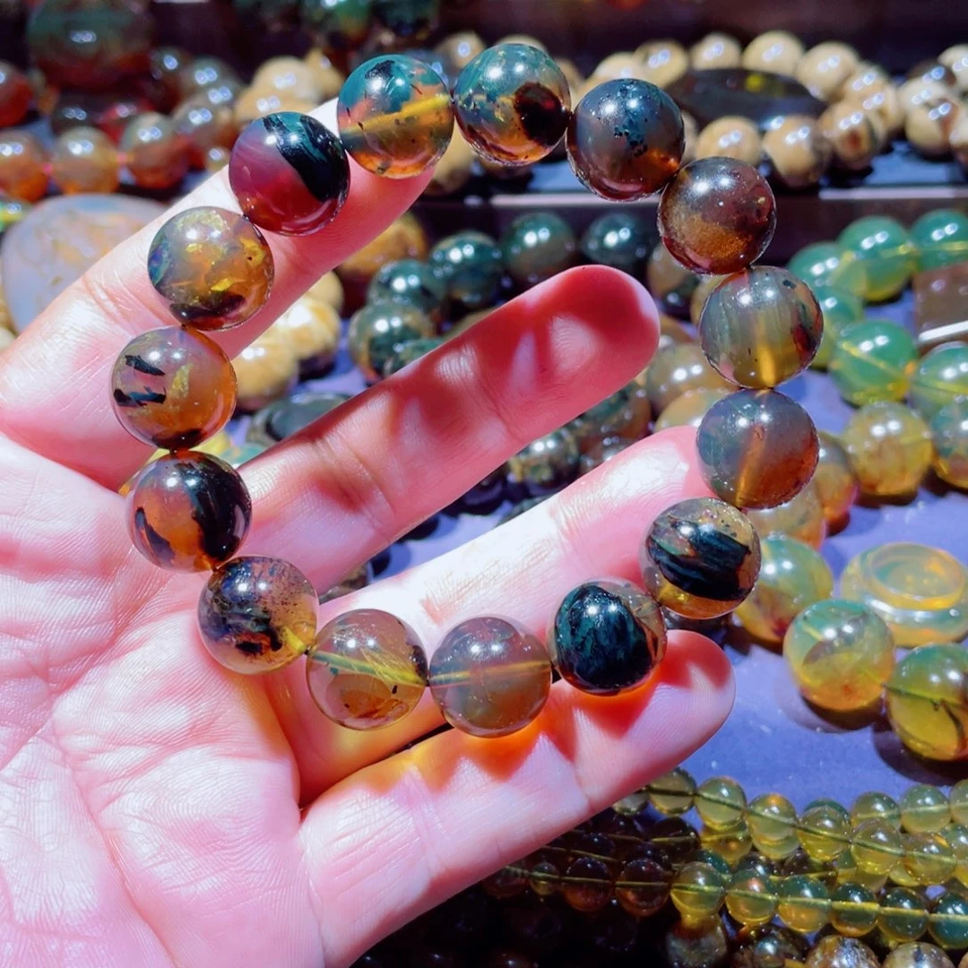 琥珀未镶嵌手链天然