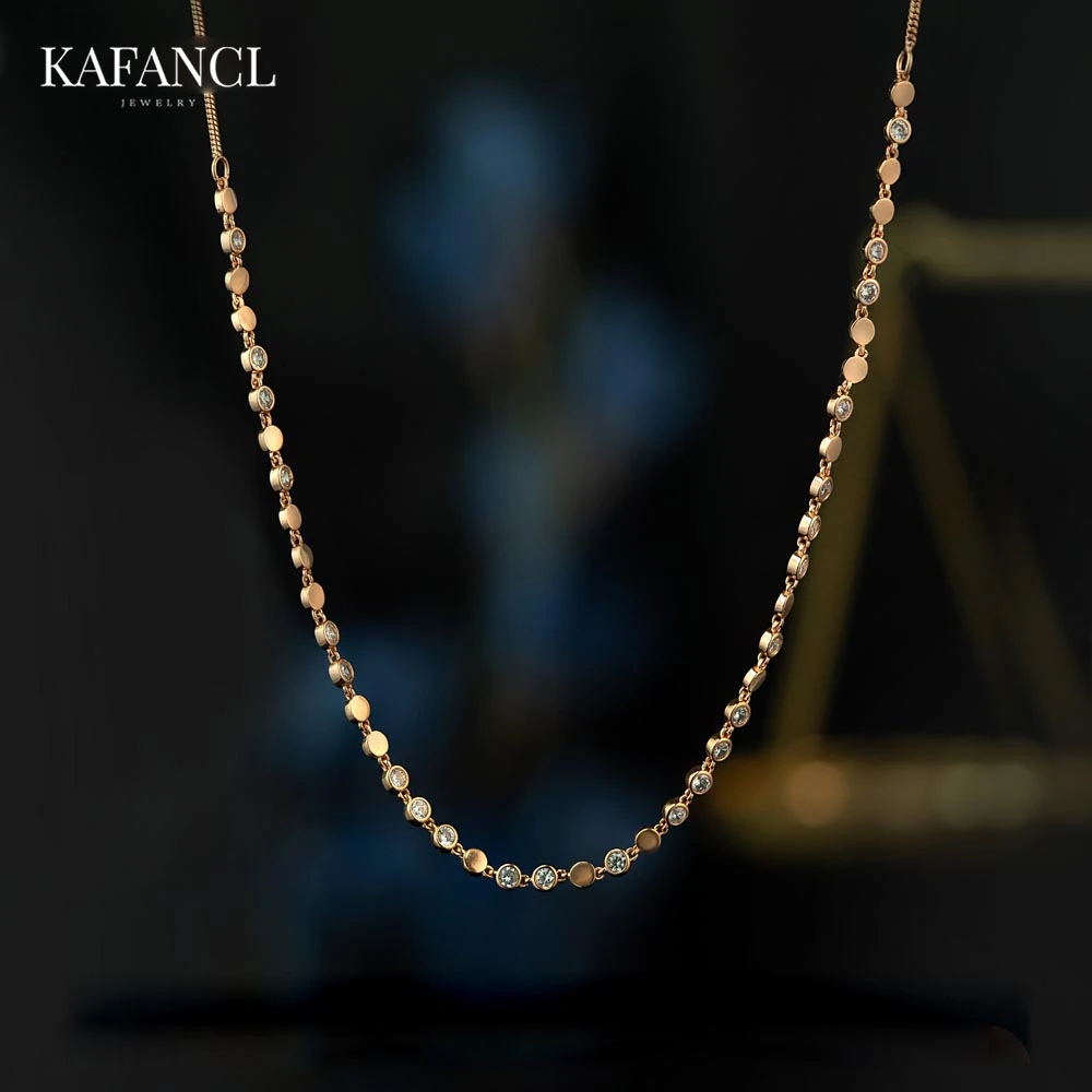 红楼  镀K金 泡泡镶嵌可调节时尚女款项链  ZR-B211