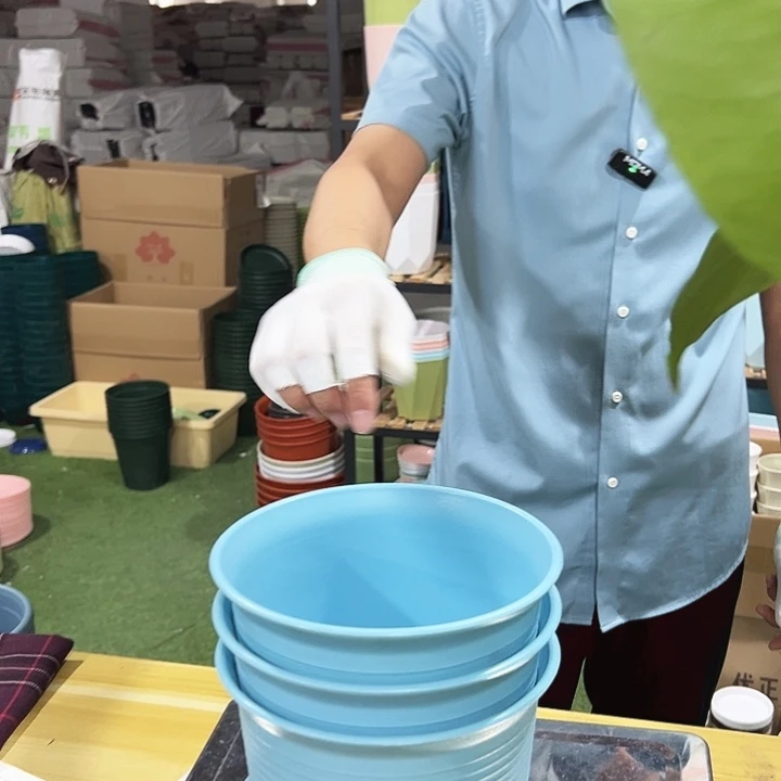 正品仿炭烧口18高12蓝色带托3只