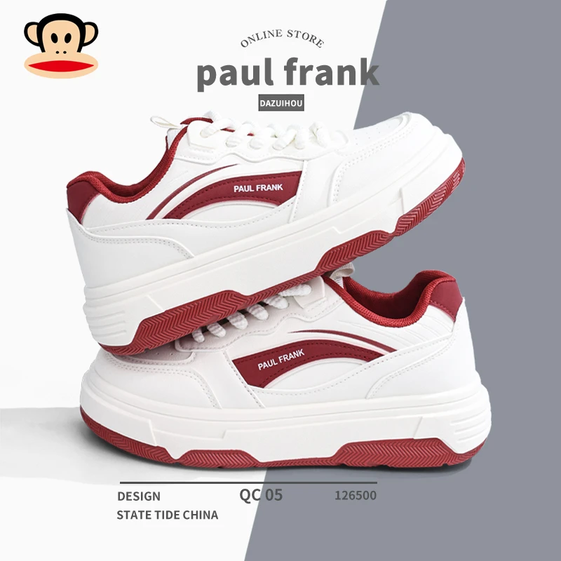 大嘴猴官方正版小白鞋情侣款2025新款时尚百搭学生潮鞋厚底板鞋女