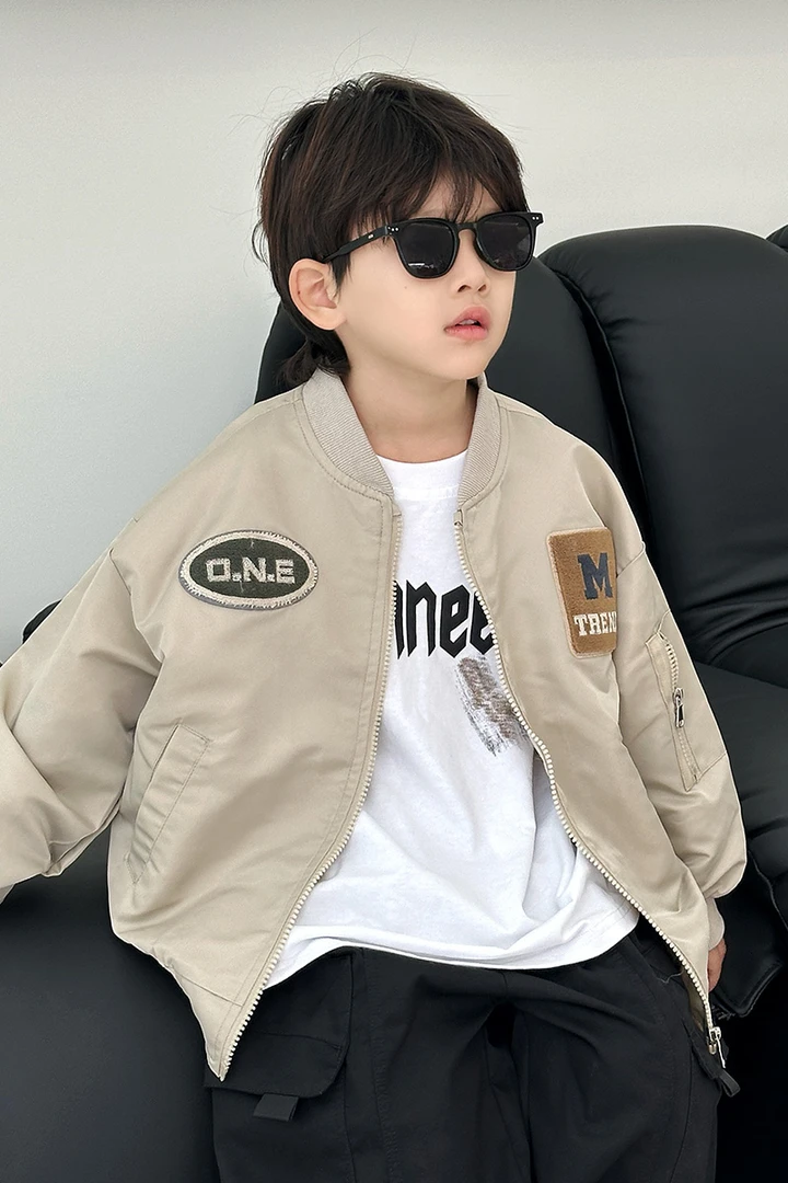 韩版男童装运动风儿童拉链衫秋季时尚普通外套百搭