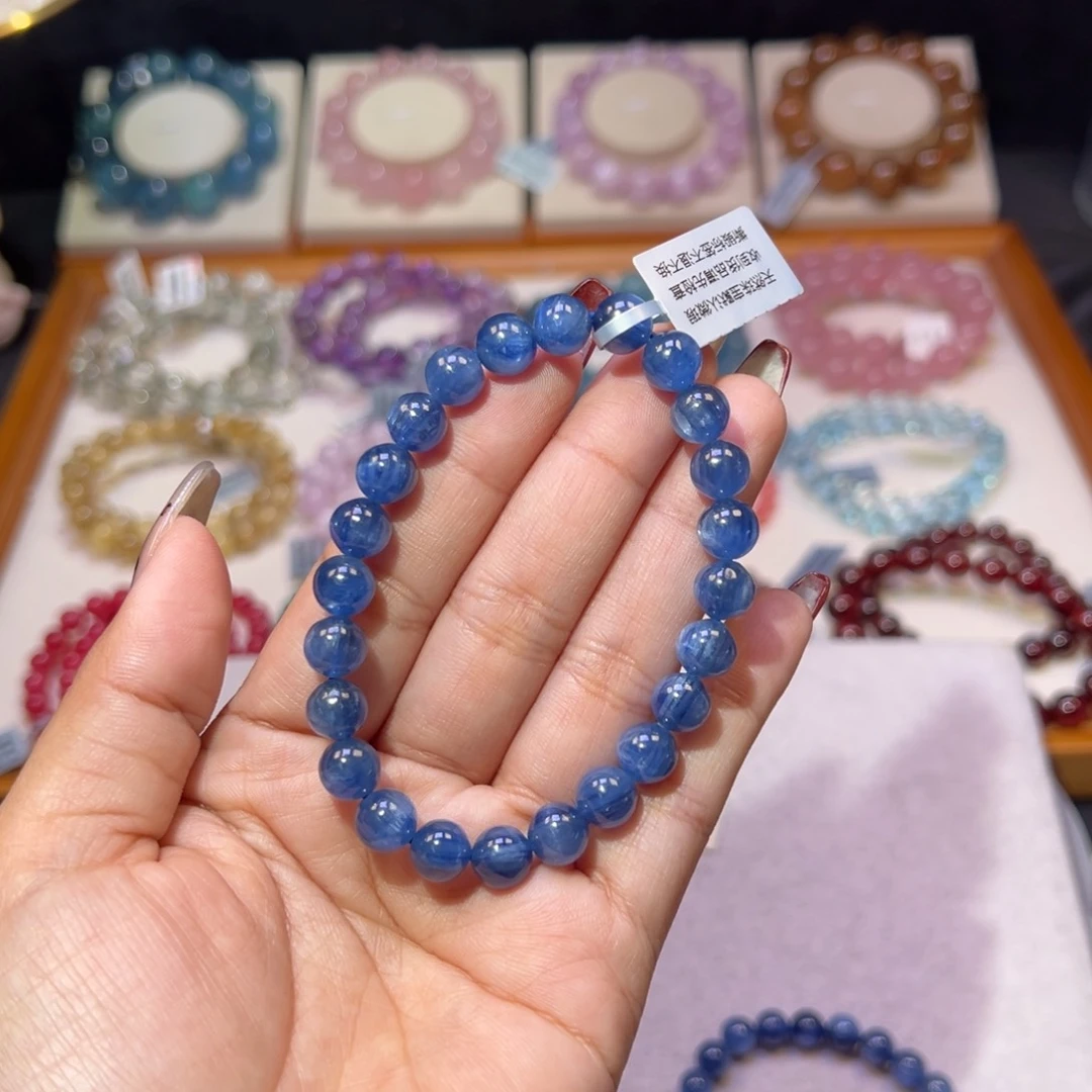 水晶手串未镶嵌d****y蓝晶8m m