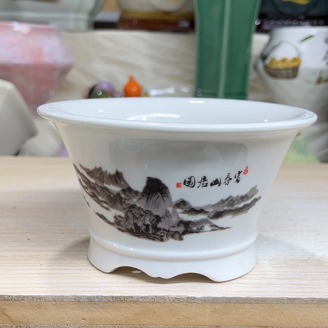 陶瓷绿植多肉微瑕花盆外口径：13*7.5