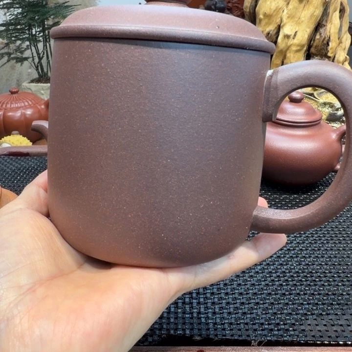 紫砂茶壶底槽清盖杯500cc特价