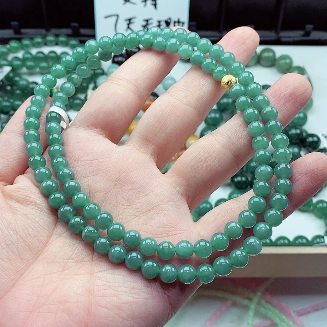 翡翠未镶嵌毛衣链