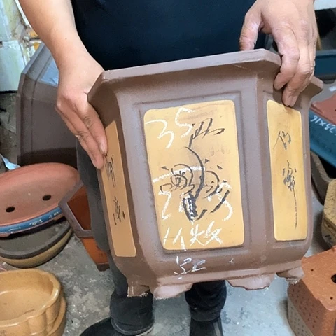 紫砂花盆手工制作