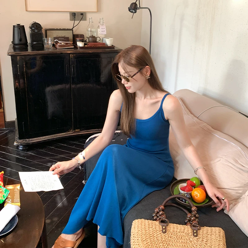 本希benxe/热恋 辣妹包臀收腰显瘦吊带长款连衣裙