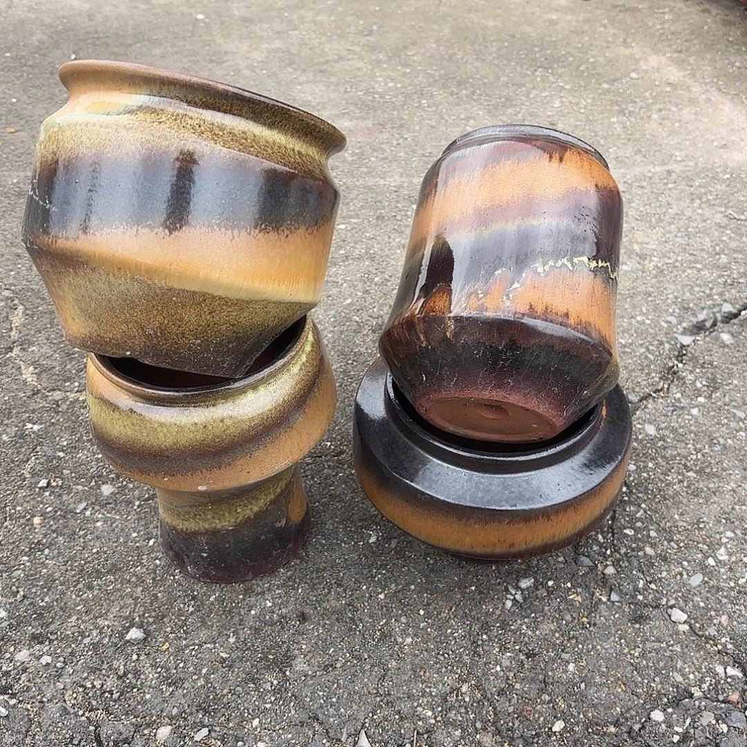 花盆紫砂焦糖组合四个6565