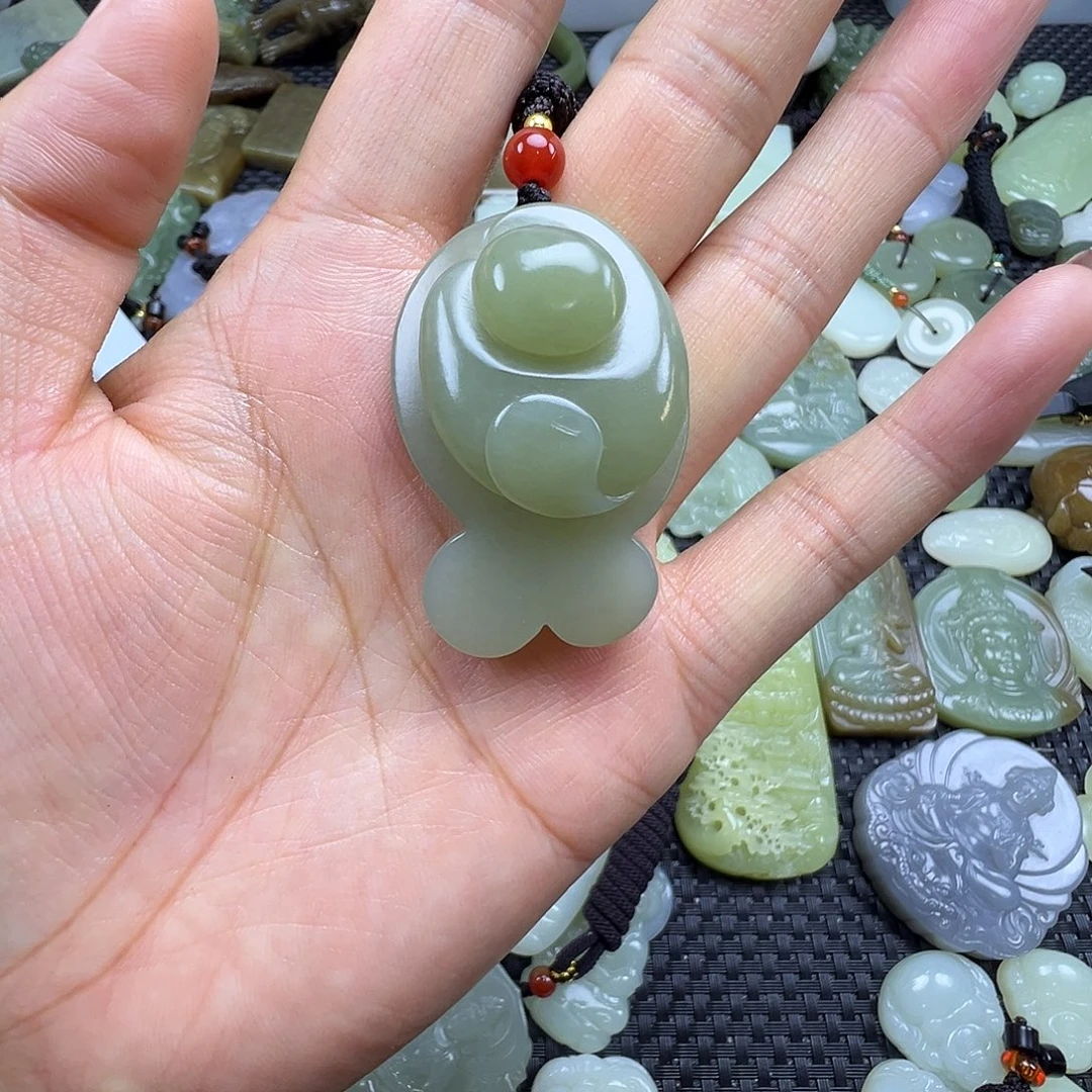 和田玉未镶嵌颈饰卡43