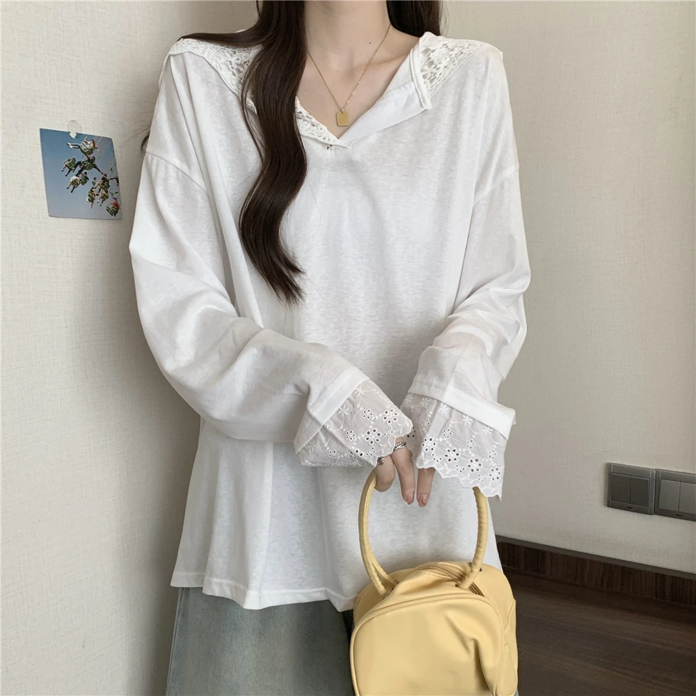 实拍春秋休闲小众宽松显瘦时尚设计感百搭打底塑形上衣衬衫