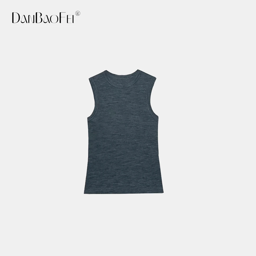 【小野专属】简约休闲圆领无袖百搭打底针织羊毛背心 YLM00588