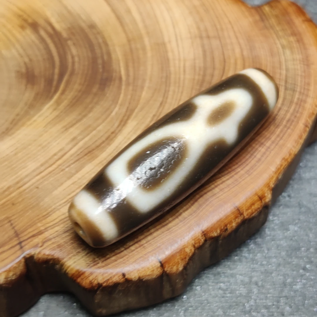 [41.7*12]台珠天缘牙黄五路财神玛瑙文玩首饰同品包浆感老气百搭