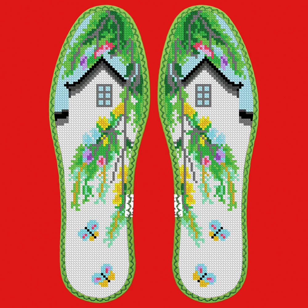 46码小格十字绣鞋垫2可选花样(直播间福利）