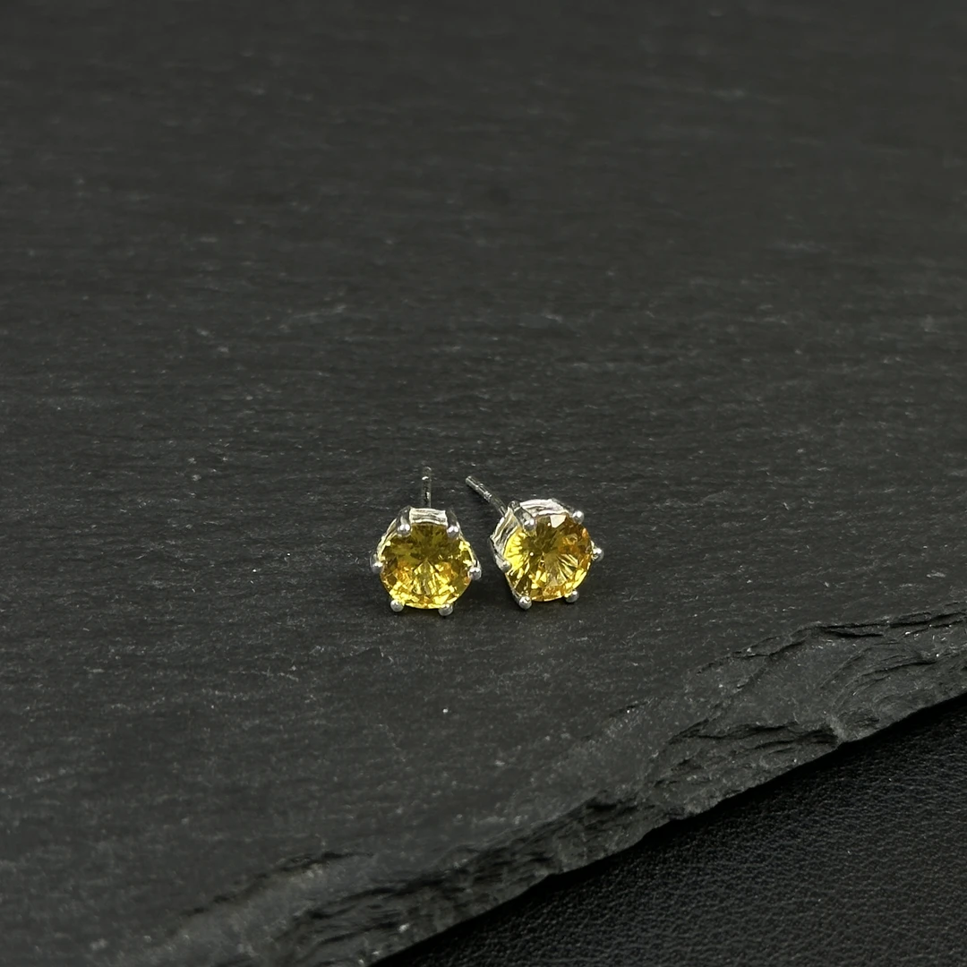 足银合成锆石银制品 【铭记珠宝】足银耳钉一对25-2DM249H324