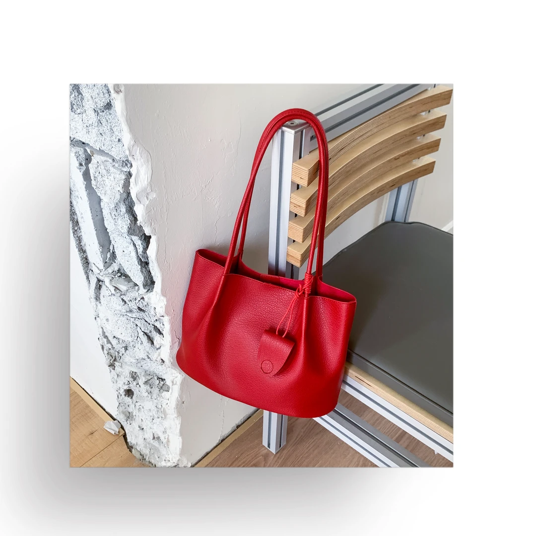 软皮腋下托特包/大容量软皮托特包小众简约子母包