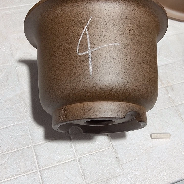 花盆紫砂柴烧仿古金钟4号