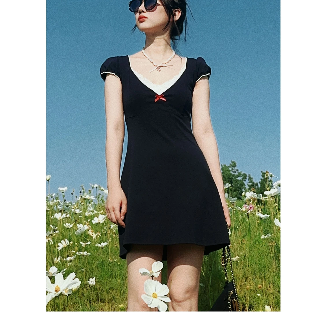 翎绯/co&sheng重生小个子夏季新款连衣裙时尚洋气衣服女短款法式