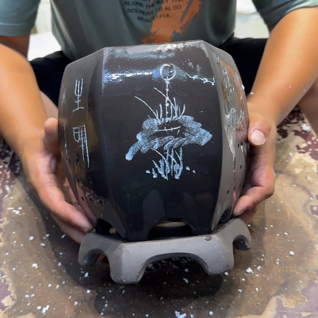 紫砂花盆口径18.20口径