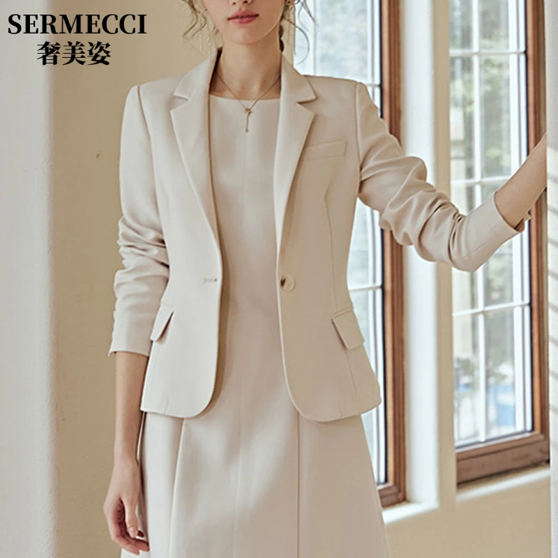 高端大品牌知性通勤西装套装女2025秋季新款外套无袖连衣裙两件套