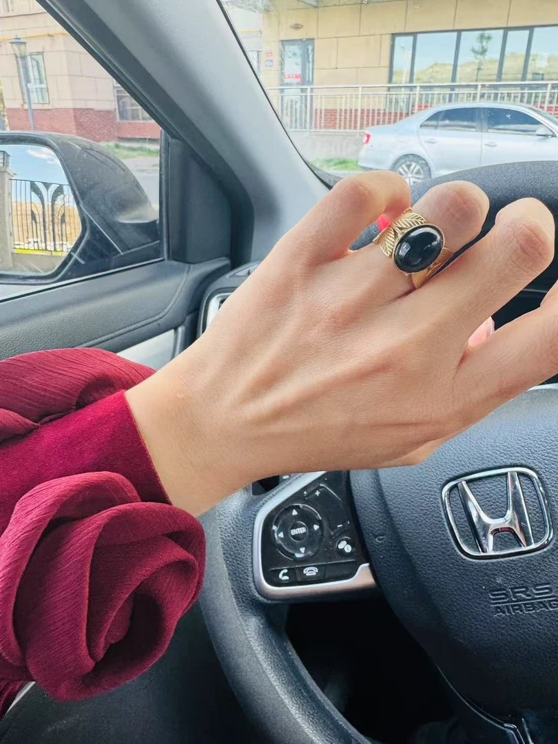 钛钢项链 钛钢项链珠宝首饰饰品LARVINA复古黑色戒指