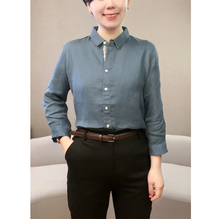 清仓030 休闲衬衣九分袖衬衫