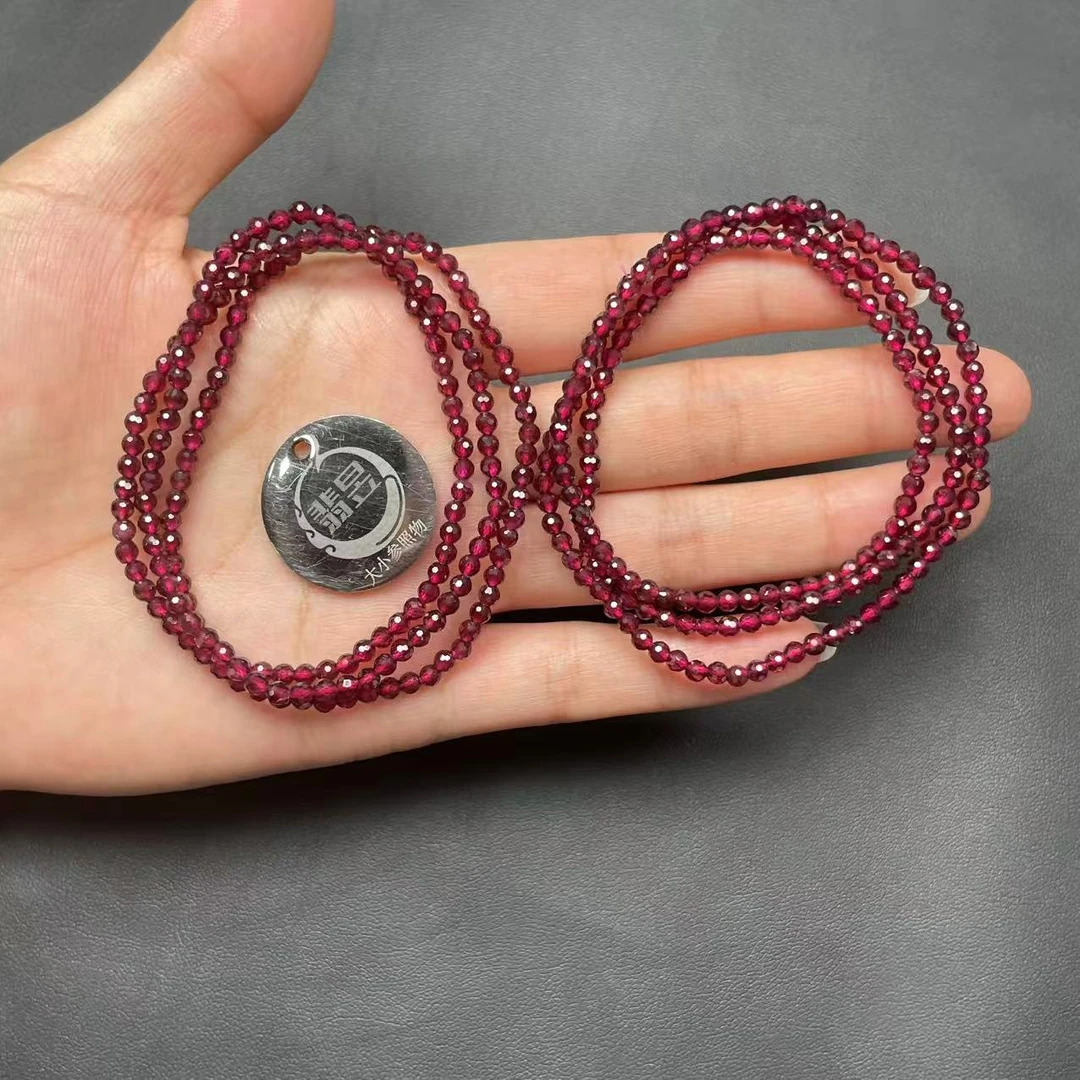 翡昱-SH56-37016-68-石榴石珠链颈饰/约3+/约100颗-多样性发其一