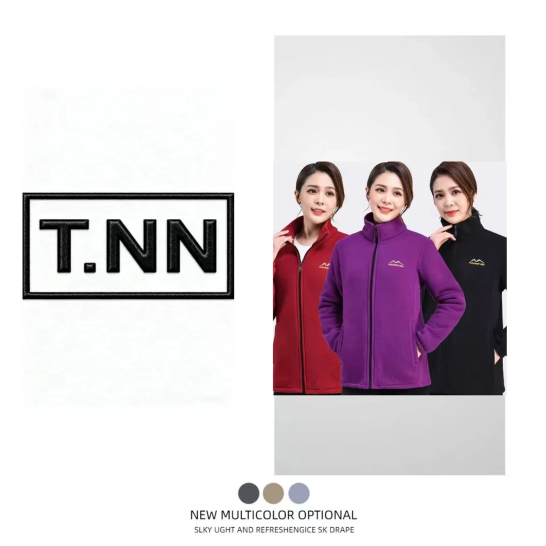 秋冬季妈妈女装加厚双面摇粒绒保暖开衫休闲外套