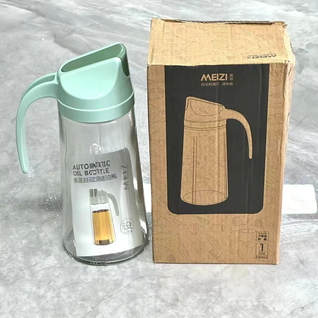 自动翻盖式630ml油壶调味瓶mz
