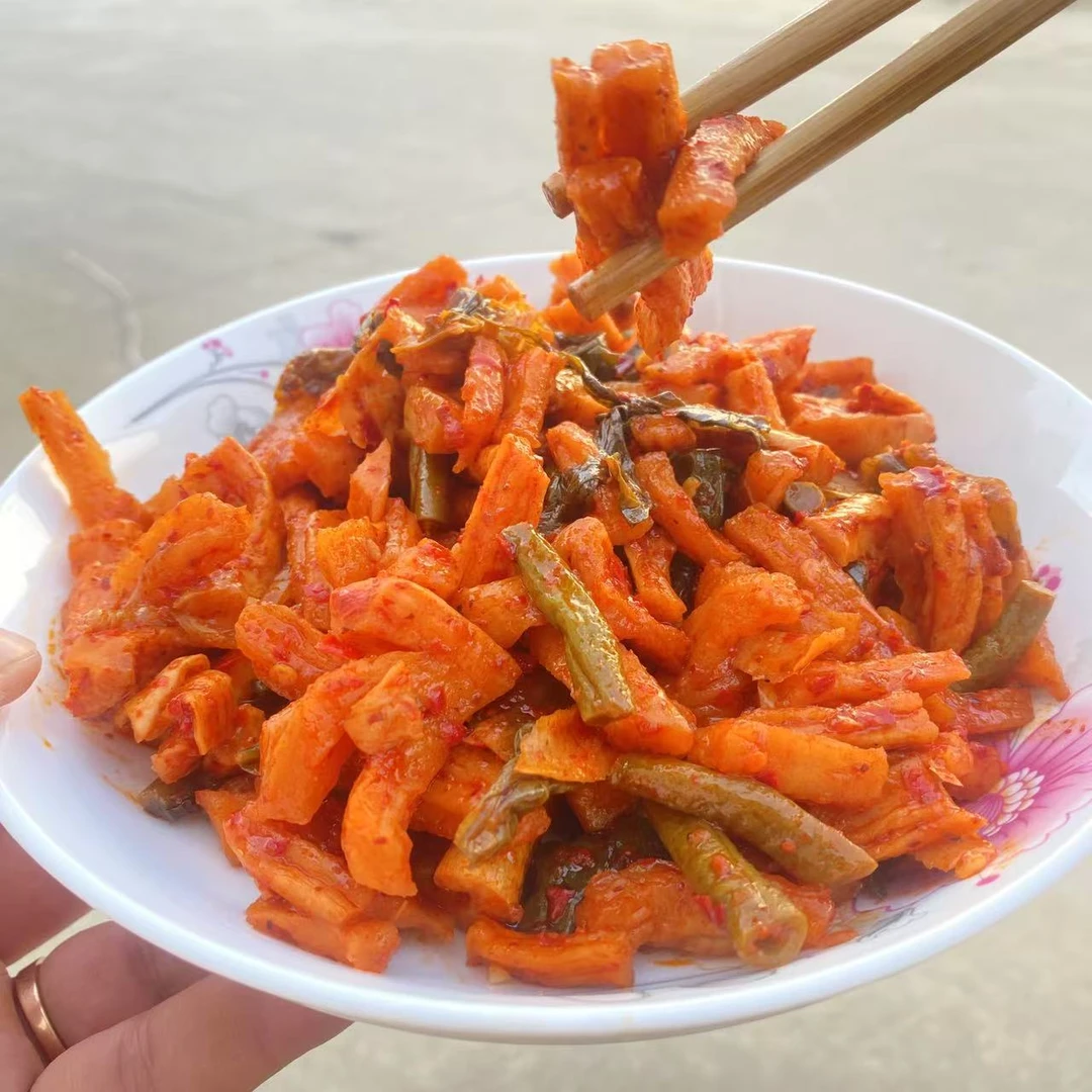 贵州本地农家腌制萝卜干下饭菜
