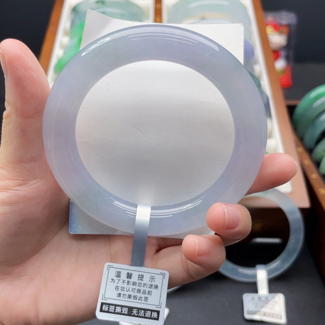 未镶嵌手镯翡翠56.4冰紫
