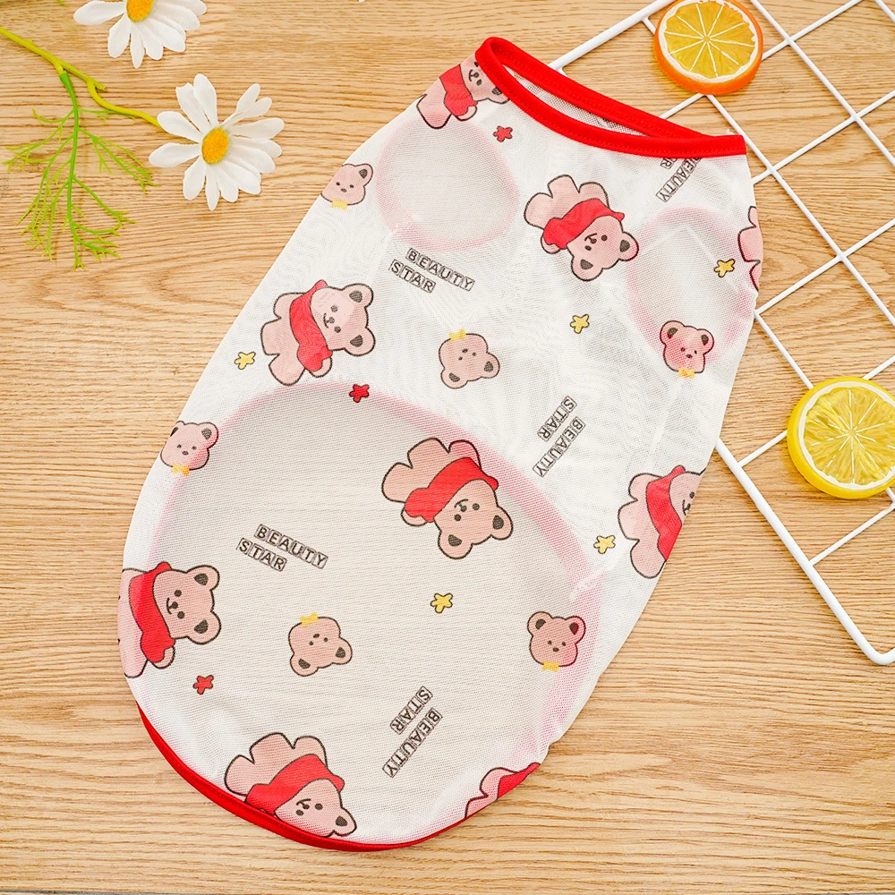 宠物狗狗衣服夏季薄款防晒防掉毛网布背心猫咪超薄轻盈透气凉凉衣