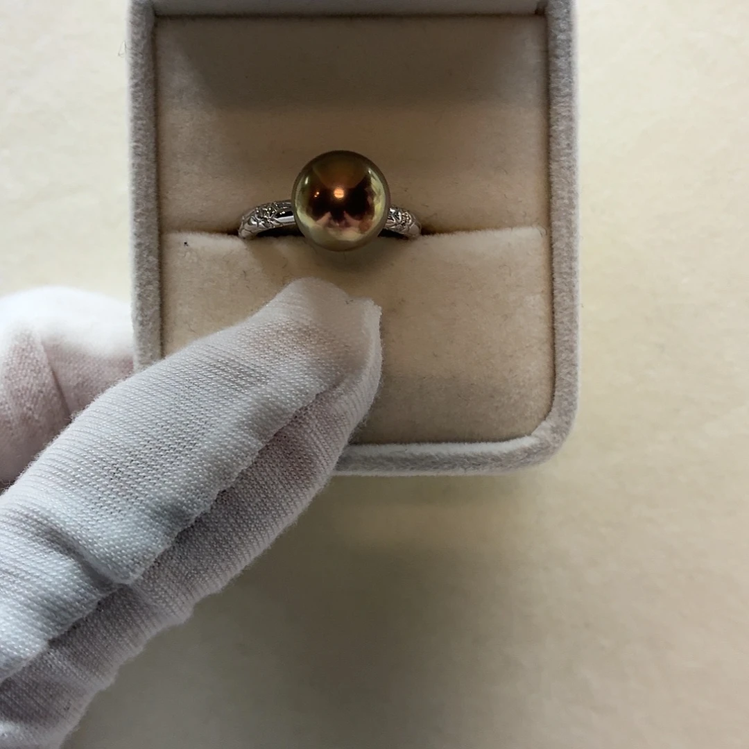 戒指淡水珍珠银S925镶嵌